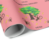 "Monkeying Around" verpakkingspapier voor kinderen Cadeaupapier (Rol Hoek)