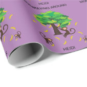 "Monkeying Around" verpakkingspapier voor kinderen Cadeaupapier (Rol Hoek)