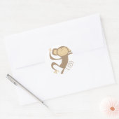 Monkeying rond ronde Stickers (Envelop)