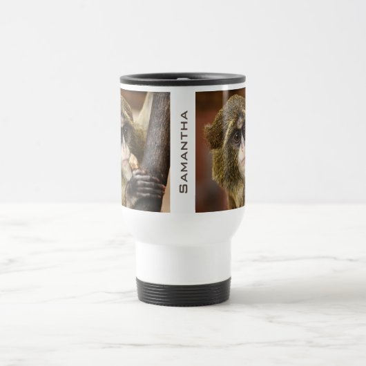 Monkeyklimboom Foto gepersonaliseerd Reisbeker (Center)