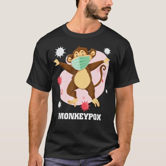 Monkeypox Monkey Pox Virus 2022 Let op epidemie T-shirt (Voorkant)