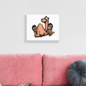 Monkeys And The Camel Canvas Afdruk (Insitu (Woonkamer))