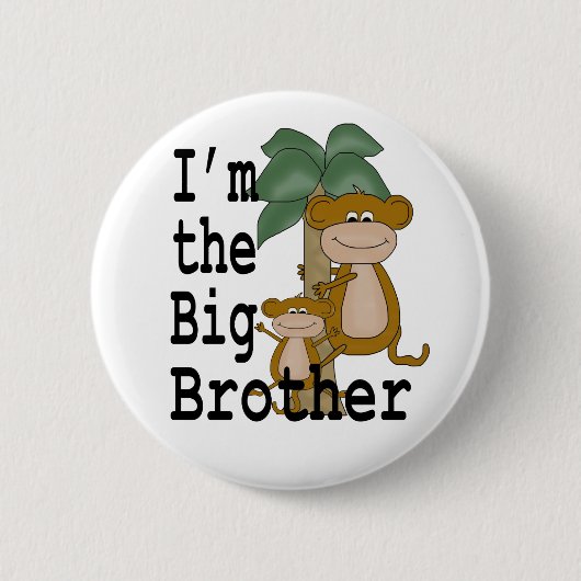 Monkeys Big Brother Ronde Button 5,7 Cm (Voorkant)