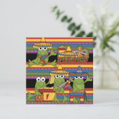 Monkeys Fiesta Gepersonaliseerd Birthday uitnodigi Kaart (Staand voorkant)