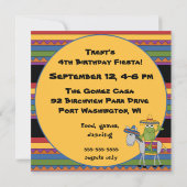 Monkeys Fiesta Gepersonaliseerd Birthday uitnodigi Kaart (Achterkant)