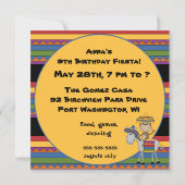 Monkeys Fiesta Gepersonaliseerd Birthday uitnodigi Kaart (Achterkant)