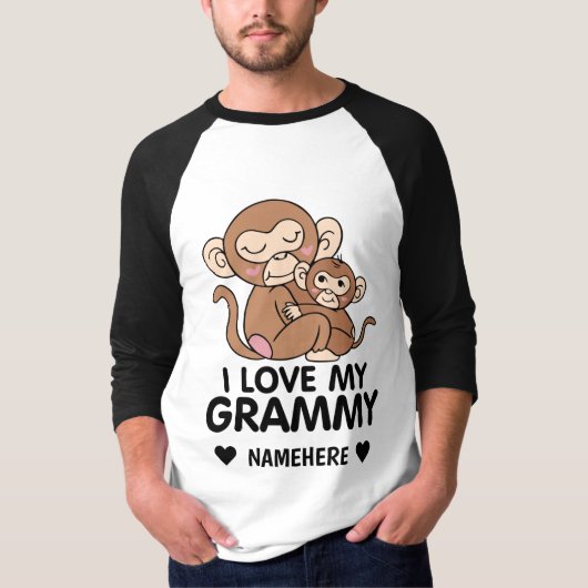 MONKEYS Ik hou van mijn oma T-shirt (Voorkant)