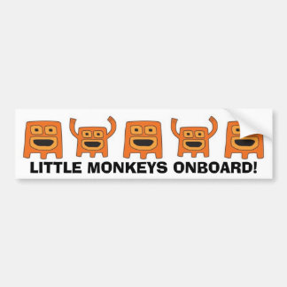 MONKEYS, KLEINE MONKEYS AAN BOORD! BUMPERSTICKER