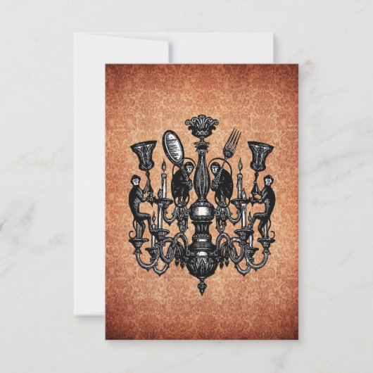 Monkeys on Chandelier ~ Invitations Kaart (Voorkant)