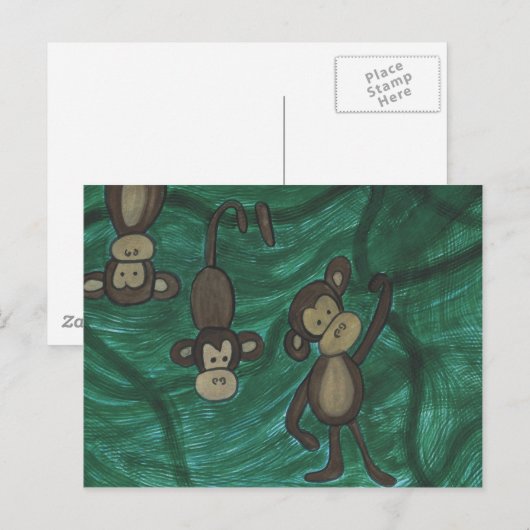 Monkeys Postcards Briefkaart (Voorkant / Achterkant)