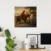 Monkeys Riding Dogs Poster (Thuiskantoor)