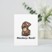 Monkeys Rock! Briefkaart (Staand voorkant)