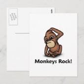 Monkeys Rock! Briefkaart (Voorkant / Achterkant)