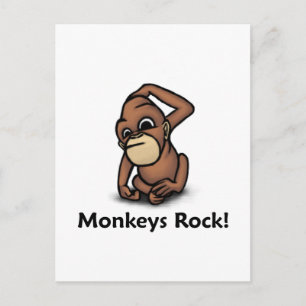 Monkeys Rock! Briefkaart