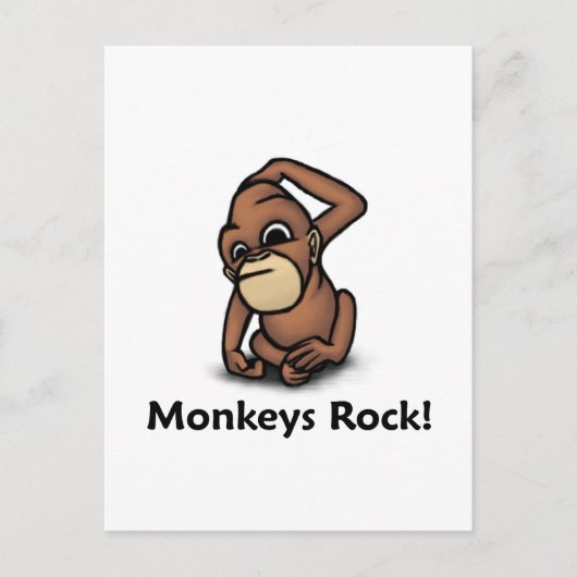 Monkeys Rock! Briefkaart (Voorkant)