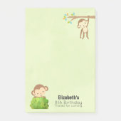 Monkeys Speelse en schattige verjaardag Bedankt Post-it® Notes (Voorkant)