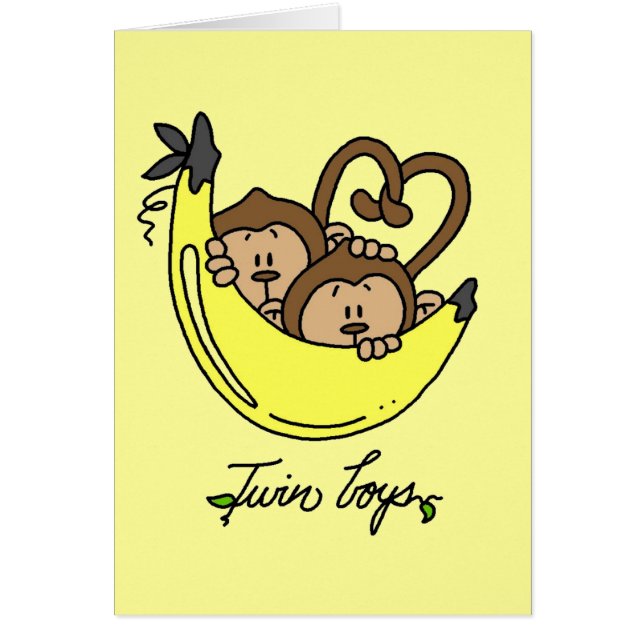 Monkeys Twin Boys Tshirts en cadeaus (Voorkant)