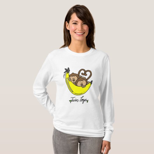 Monkeys Twin Boys Tshirts en cadeaus (Voorkant volledig)