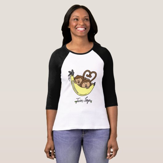Monkeys Twin Boys Tshirts en cadeaus (Voorkant volledig)