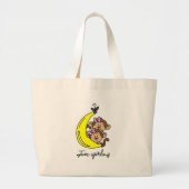Monkeys Twin Girls T-shirts en cadeautjes Grote Tote Bag (Voorkant)