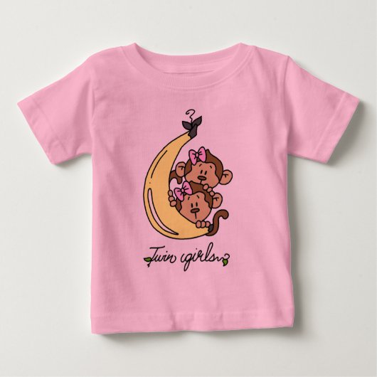 Monkeys Twin Girls T-shirts en geschenken (Voorkant)