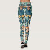 Monkeys Waterverf Aangepast patroon Leggings (Achterkant)