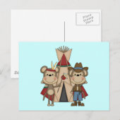 Monkeys Wild West Tshirts en Gifts Briefkaart (Voorkant / Achterkant)