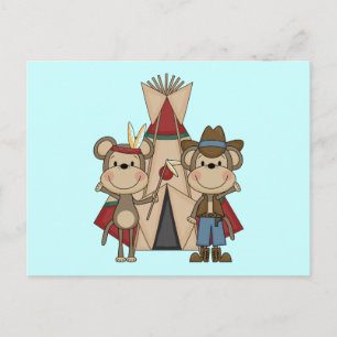 Monkeys Wild West Tshirts en Gifts Briefkaart