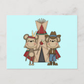 Monkeys Wild West Tshirts en Gifts Briefkaart (Voorkant)
