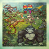 Monkeys Window Cling Raamsticker (Vel 3)