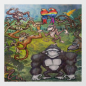 Monkeys Window Cling Raamsticker (Vel)