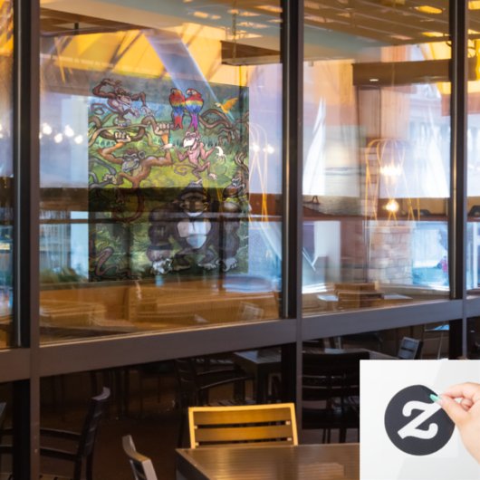 Monkeys Window Cling Raamsticker (Restaurant Raam)