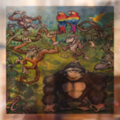 Monkeys Window Cling Raamsticker (Vel 2)