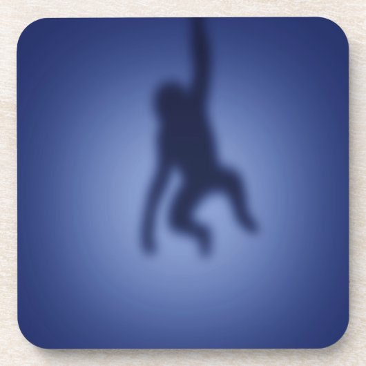 Monkeysilhouet Bier Onderzetter (Voorkant)