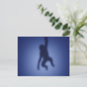 Monkeysilhouet Briefkaart (Staand voorkant)