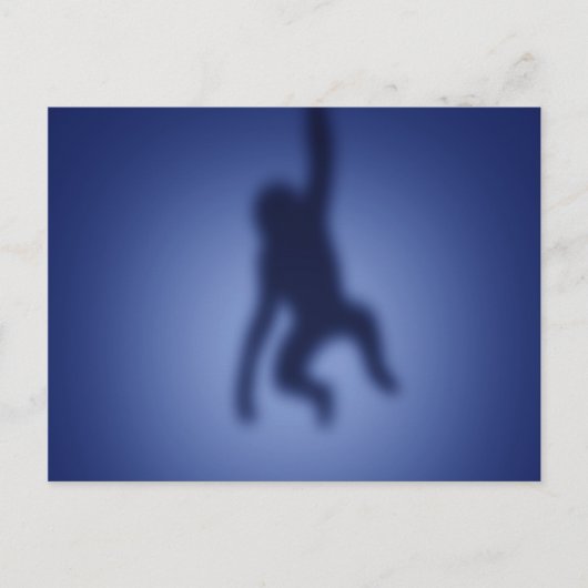Monkeysilhouet Briefkaart (Voorkant)