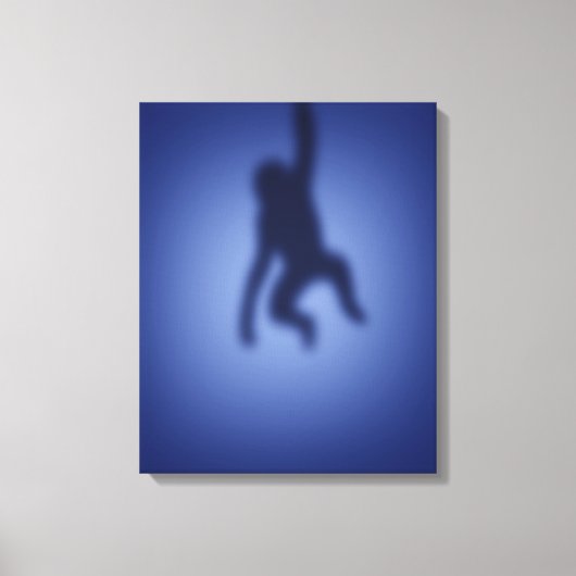 Monkeysilhouet Canvas Afdruk (Voorkant)