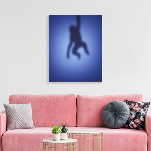 Monkeysilhouet Canvas Afdruk (Insitu (Woonkamer))