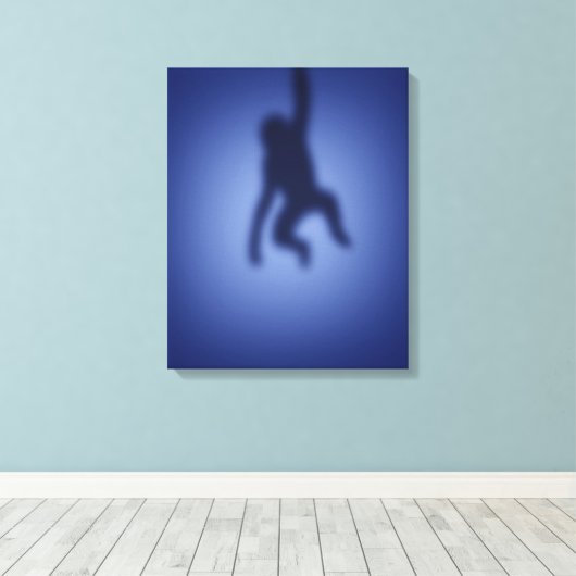Monkeysilhouet Canvas Afdruk (Insitu (Houten vloer))