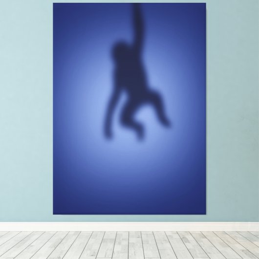 Monkeysilhouet Canvas Afdruk (Insitu (Houten vloer))