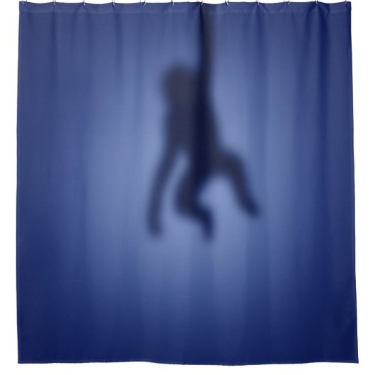 Monkeysilhouet Douchegordijn (Voorkant)