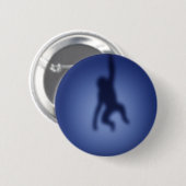 Monkeysilhouet Ronde Button 5,7 Cm (Voorkant /achterkant)