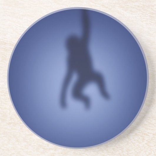 Monkeysilhouet Zandsteen Onderzetter (Voorkant)