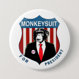 Monkeysuit voor President Ronde Button 7,6 Cm