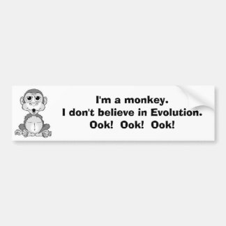 Monkeyvolutie Bumpersticker