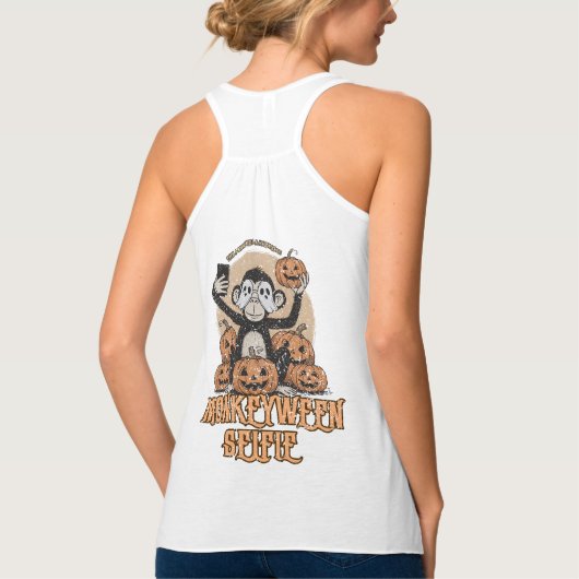 Monkeyween Selfie - Vintage Halloween Tanktop (Achterkant)