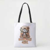 Monkeyween Selfie - Vintage Halloween Tote Bag (Voorkant)