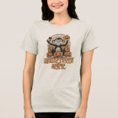 Monkeyween Selfie – Vintage Halloween  Tri-Blend Shirt (Voorkant)