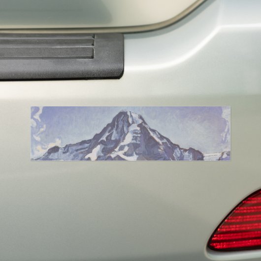Monkgebergte met wolken (Ferdinand Hodler) Bumpersticker (Op auto)