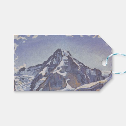 Monkgebergte met wolken (Ferdinand Hodler) Cadeaulabel (Voorkant (Horizontaal))